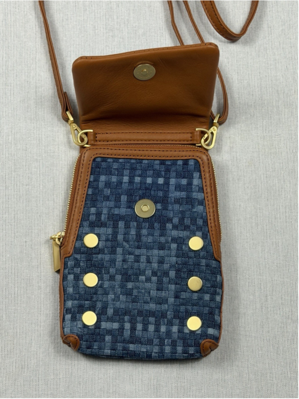 Hammitt VIP Mobile mosaic denim Crossbody Bag - Picture 6 of 13